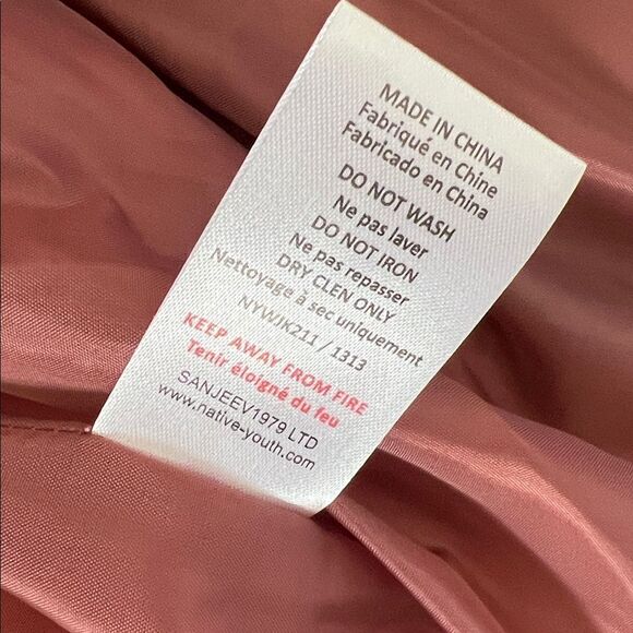 NWT Native Youth Avery Puffer Jacket Dusty Rose in Size M - Picture 12 of 15